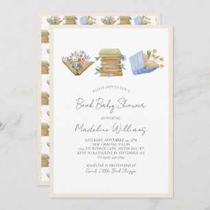 Book Baby Shower Invitation