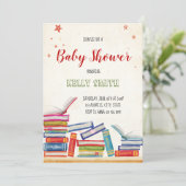 Book baby shower invitation (Standing Front)