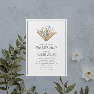 Book Baby Shower Invitation