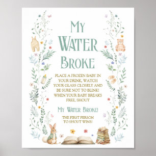 Book Baby Shower My Water Broke Game Poster