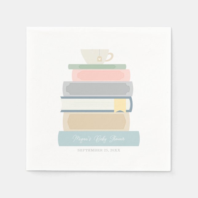 Book Baby Shower Napkins (Front)
