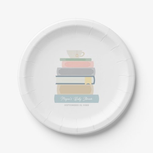 Book Baby Shower Paper Plates