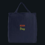 Book Bag Embroidered Bag<br><div class="desc">A book bag just in time for Back to School or to take to the library. You can CUSTOMIZE it by changing the text, text colors or font or let me know and I can personalize it for you.</div>