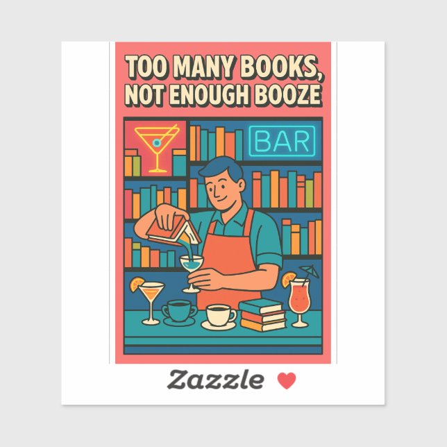 Book bar  funny meme quotes sticker (Sheet)