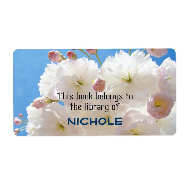 Book belong to the library of Your Name labels (Front)