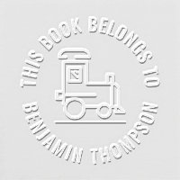 Book Belongs to Name Train Motif