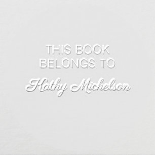book belongs to signature embosser