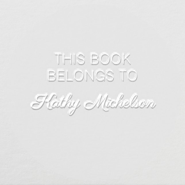 book belongs to signature embosser (Design)