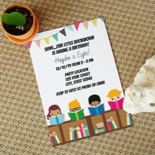 Book Birthday Invitation
