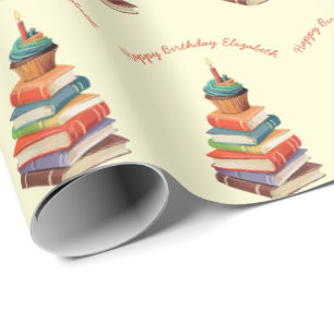Book Birthday Party Kids Reading Wrapping Paper