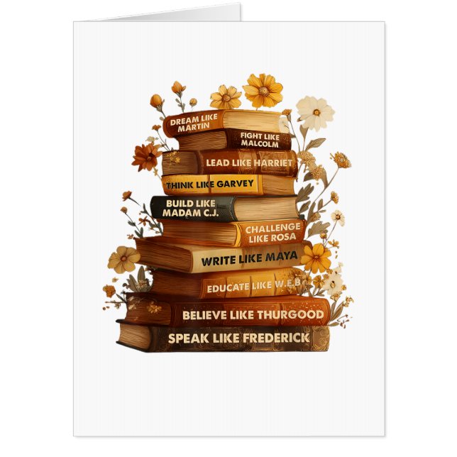 Book Black History Month Card (Front)