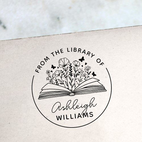 Book Blooms  Butterflies From the Library of Rubber Stamp
