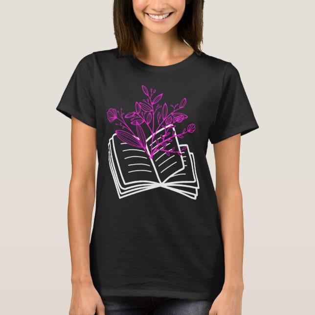 Book  Book flower Reading fans book  bookworm  2 T-Shirt (Front)