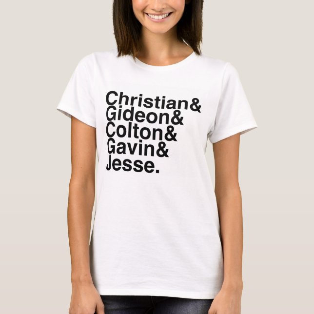 Book Boyfriend- Christian Gideon, Colton, Gavin... T-Shirt (Front)