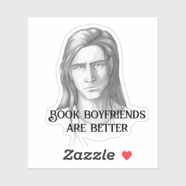 Book Boyfriend Portrait Sticker (Sheet)