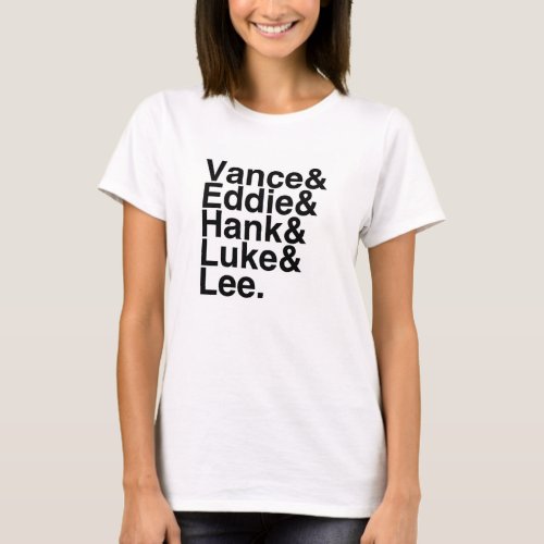 Book Boyfriends â Vance Eddie Hank Luke Lee T_Shirt