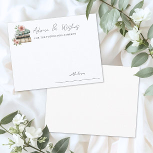Book Bridal Shower Advice Card