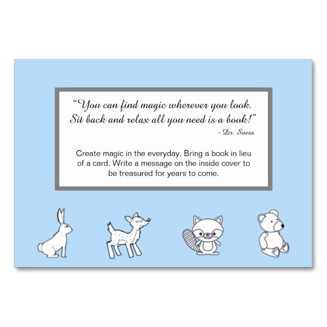 Book Card - Magic Quote - Woodland Creatures (Front)