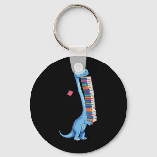 Book Carrying Dinosaur Reading Dino  Keychain