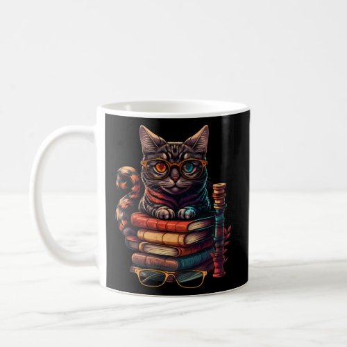 Book  Cat fan and Bookworm Cats and Books  Coffee Mug