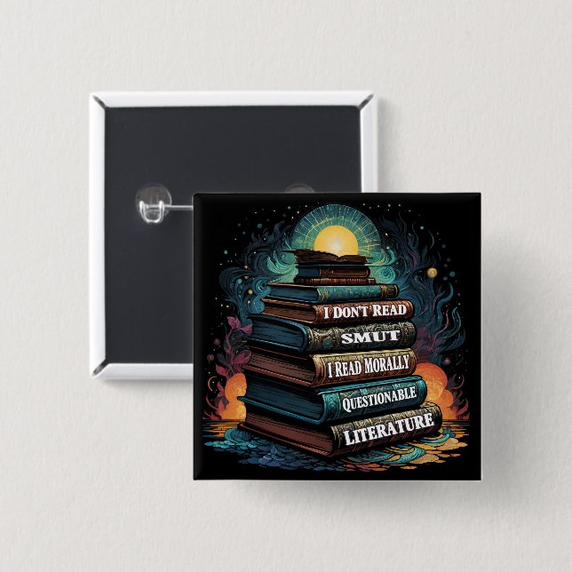 Book Choices Humor Round Button (Front & Back)