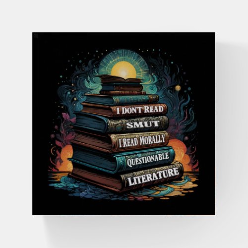 Book Choices Humor Square Paperweight
