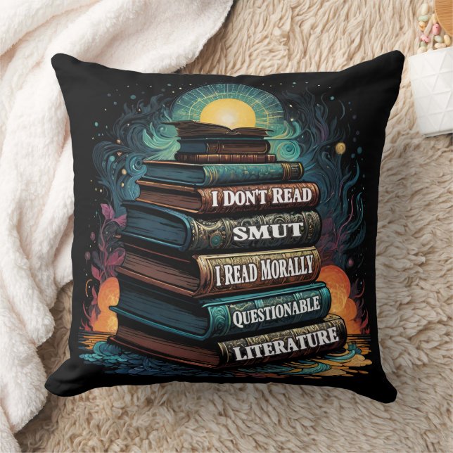 Book Choices Humor Throw Pillow (Blanket)