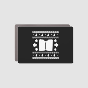 Book Christmas Shirt Car Magnet