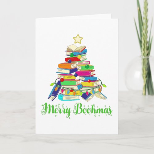 Book Christmas Tree Book Lover Christmas Card