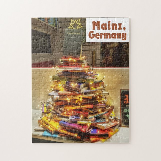 Book Christmas Tree - Mainz, Germany Jigsaw Puzzle (Vertical)