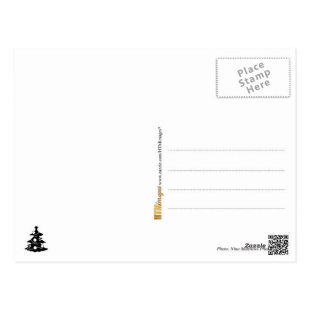 Book Christmas Tree Postcard