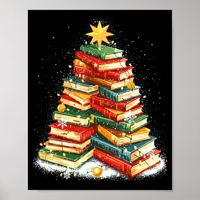 Book Christmas Tree Reading  Poster (Front)