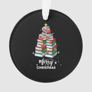 Book Christmas Tree Xmas Gift For Books Lovers Lib Ornament