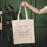 Book Club Bachelorette Bookish Hand Drawn  Tote Bag<br><div class="desc">Celebrate in style with our Book Club themed bachelorette party tote bags, perfect for the bookish bride and her bridal party! This customizable tote bag features a charming hand-drawn illustration of a book and a playful handwritten-style font, creating a cozy, library-inspired vibe. Designed in warm beige and terracotta earthy tones,...</div>