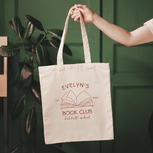 Book Club Bachelorette Bookish Hand Drawn Tote Bag