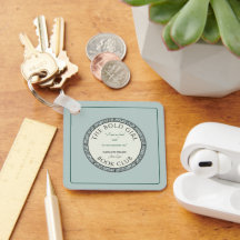 Book Club Blue Customized Keychain