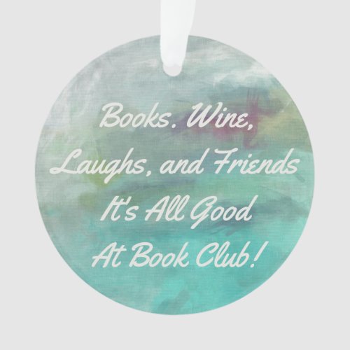 Book Club  Book Group _ Its All Good Watercolor Ornament
