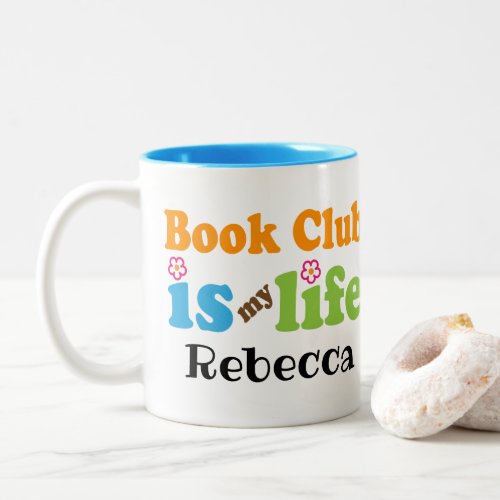 Book Club Bookworm Personalized Two_Tone Coffee Mug