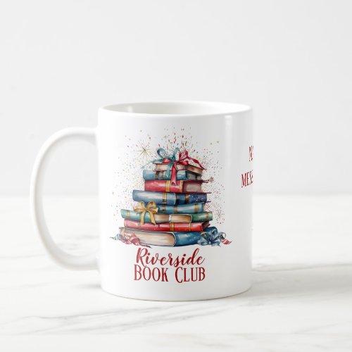 Book Club Christmas Custom Name Coffee Mug