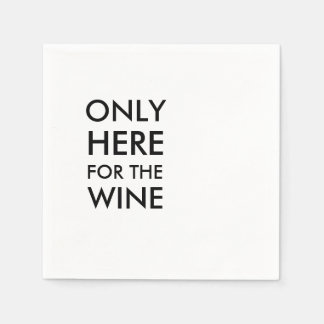 Book Club Cocktail Napkins- Only Here For The Wine Paper Napkins