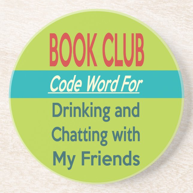Book Club - Code Word Sandstone Coaster (Front)