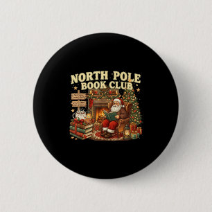 Book Club Cozy Christmas Reading Gift Button