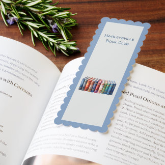 Book Club Customizable with Hard Cover Books Bookmarks