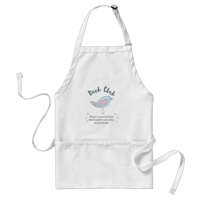 Book Club Cute Modern Funny Quote Adult Apron (Front)