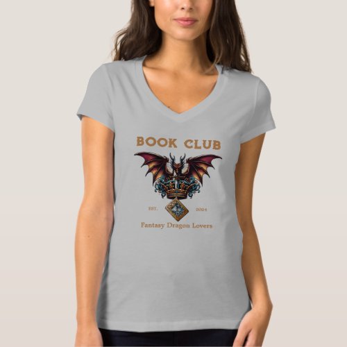 Book Club Dragon for Fantasy Lovers Custom Text T_Shirt