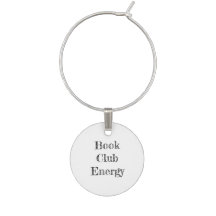 Book Club Energy Wine Charm