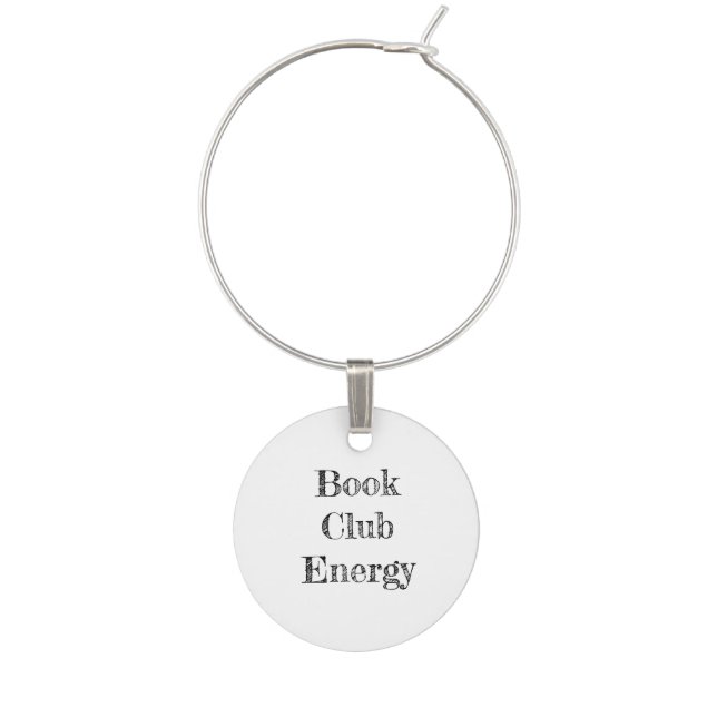 Book Club Energy Wine Charm (Front)