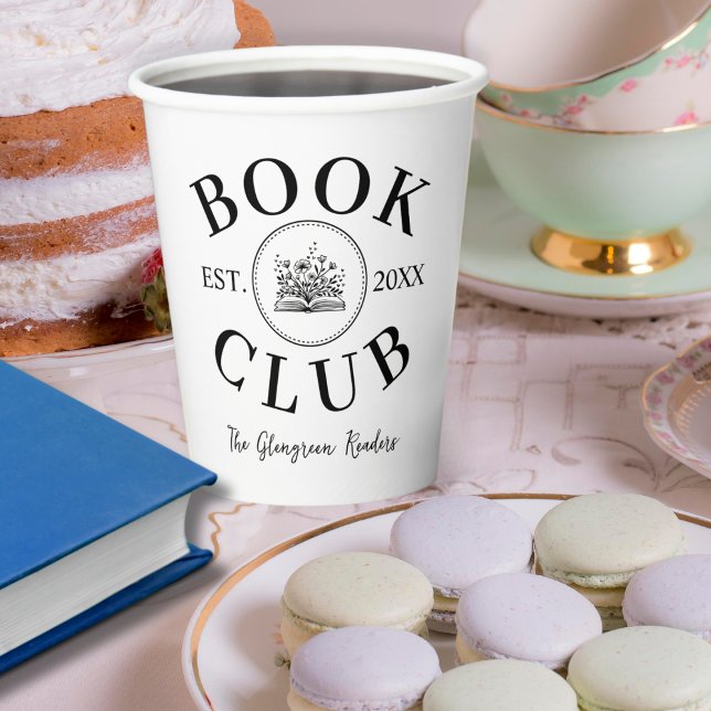 Book Club Event Book Lovers Personalized Paper Cups (Creator Uploaded)