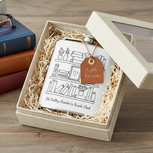 Book Club Event Personalized Gift Flask (Creator Uploaded)