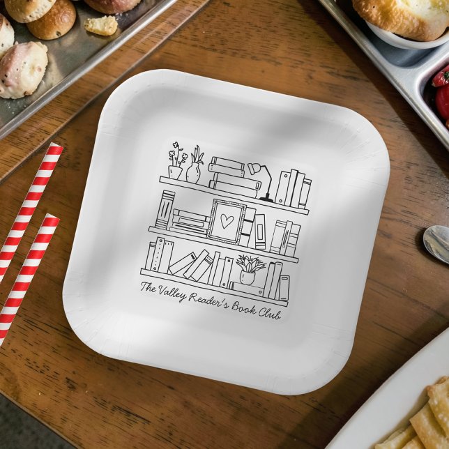 Book Club Event Personalized  Paper Plates (Creator Uploaded)